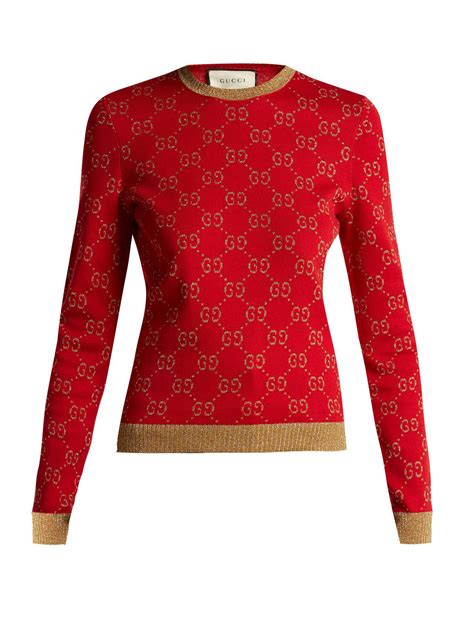 red gucci diamond sweater|Gucci sweater for women.